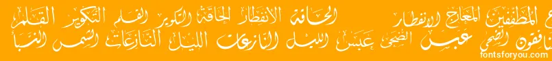 McsSwerAlQuran3 Font – White Fonts on Orange Background