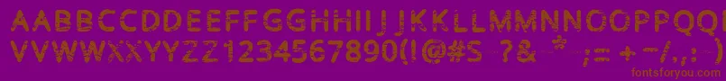 Baston Font – Brown Fonts on Purple Background