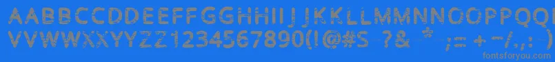 フォントBaston – 青い背景に灰色の文字