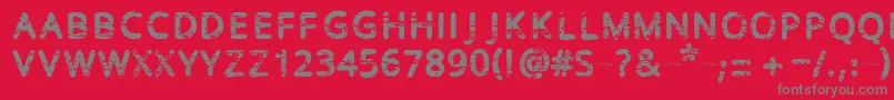 Baston Font – Gray Fonts on Red Background
