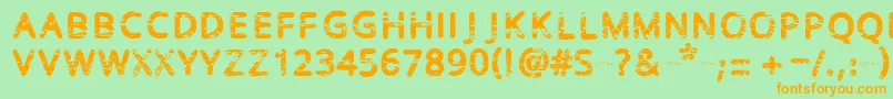 Baston Font – Orange Fonts on Green Background
