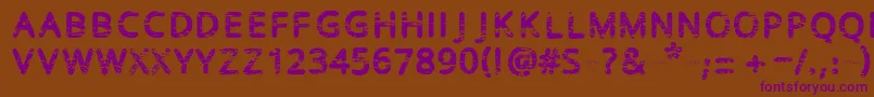 Baston Font – Purple Fonts on Brown Background