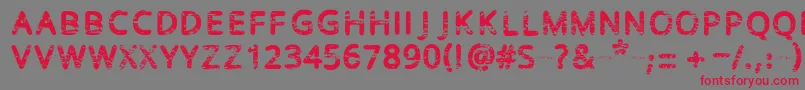 Baston Font – Red Fonts on Gray Background