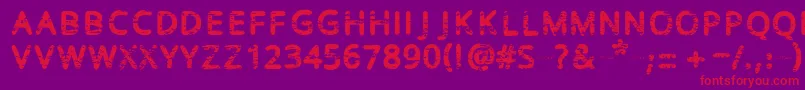 Baston Font – Red Fonts on Purple Background