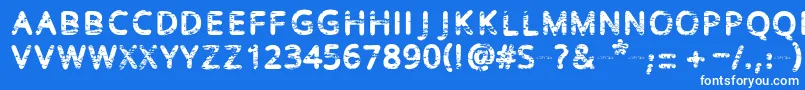 Baston Font – White Fonts on Blue Background