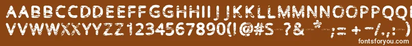 Шрифт Baston – белые шрифты на коричневом фоне