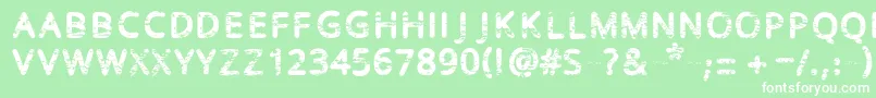 Baston Font – White Fonts on Green Background