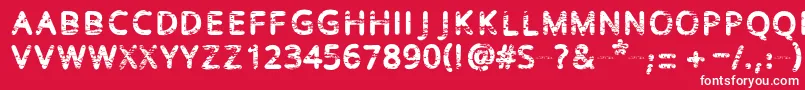 Baston Font – White Fonts on Red Background