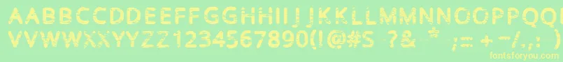 Baston Font – Yellow Fonts on Green Background
