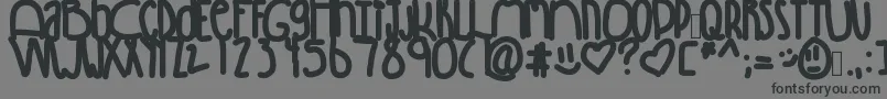 フォントWinning – 黒い文字の灰色の背景