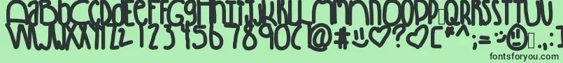 Winning Font – Black Fonts on Green Background