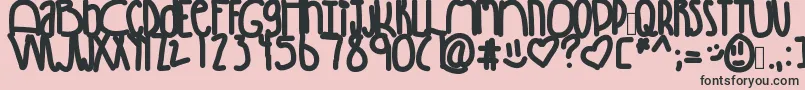 Winning Font – Black Fonts on Pink Background
