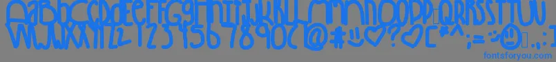 Winning Font – Blue Fonts on Gray Background