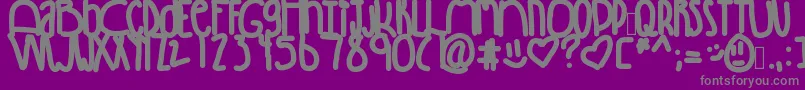 Winning-Schriftart – Graue Schriften auf violettem Hintergrund