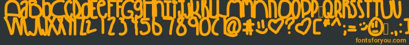 Winning Font – Orange Fonts on Black Background