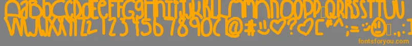 Winning Font – Orange Fonts on Gray Background