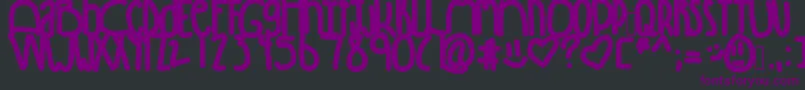 Winning Font – Purple Fonts on Black Background
