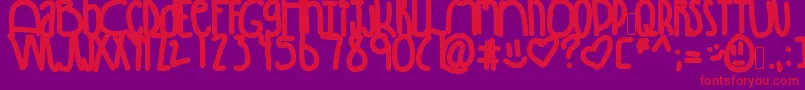 Winning Font – Red Fonts on Purple Background