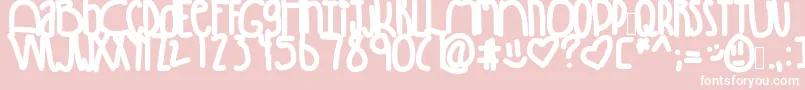 Winning Font – White Fonts on Pink Background