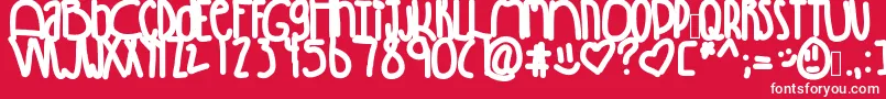Winning Font – White Fonts on Red Background