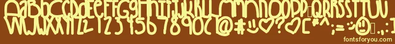Winning Font – Yellow Fonts on Brown Background