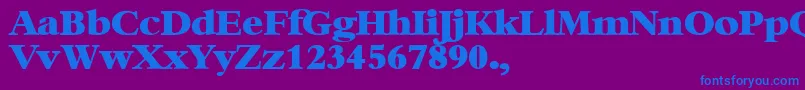 XBambi Font – Blue Fonts on Purple Background