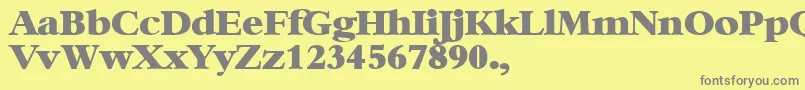 XBambi Font – Gray Fonts on Yellow Background