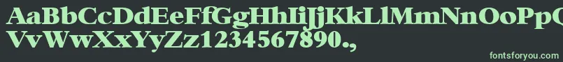 XBambi-fontti – vihreät fontit mustalla taustalla