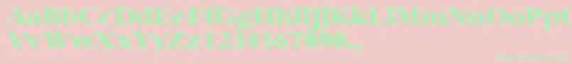 XBambi Font – Green Fonts on Pink Background