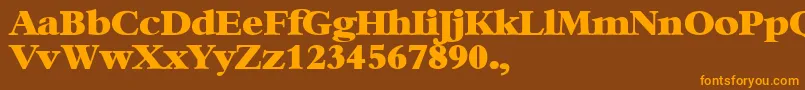 XBambi Font – Orange Fonts on Brown Background