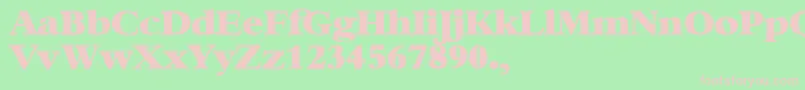 XBambi Font – Pink Fonts on Green Background