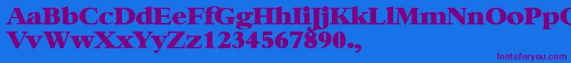 XBambi Font – Purple Fonts on Blue Background
