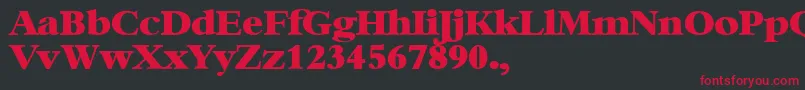XBambi Font – Red Fonts on Black Background