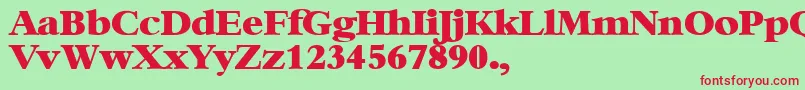 XBambi Font – Red Fonts on Green Background