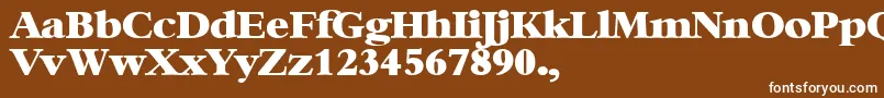 XBambi-Schriftart – Weiße Schriften auf braunem Hintergrund