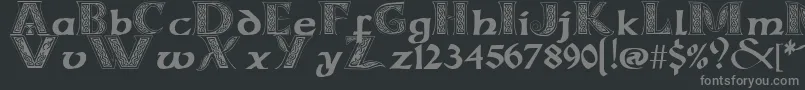 fuente CelticmdDecorativeWDropCaps – Fuentes Grises Sobre Fondo Negro
