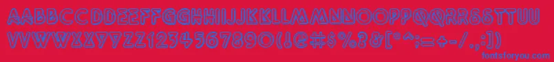Quarkneon Font – Blue Fonts on Red Background