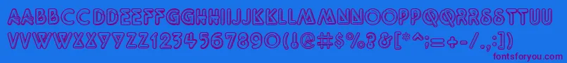 Fonte Quarkneon – fontes roxas em um fundo azul