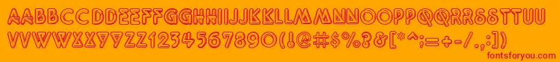 Quarkneon Font – Red Fonts on Orange Background
