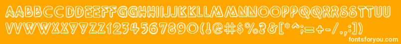Quarkneon Font – White Fonts on Orange Background