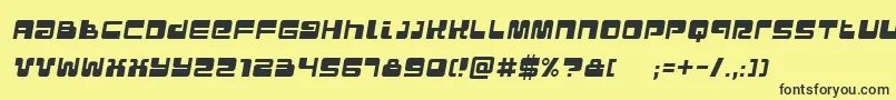 UrbanItalic Font – Black Fonts on Yellow Background