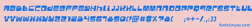 UrbanItalic Font – Blue Fonts on Pink Background