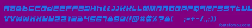 UrbanItalic Font – Blue Fonts on Purple Background