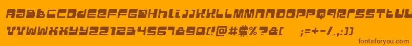 UrbanItalic Font – Brown Fonts on Orange Background