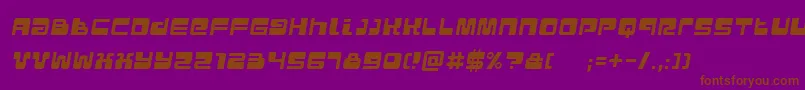 UrbanItalic Font – Brown Fonts on Purple Background