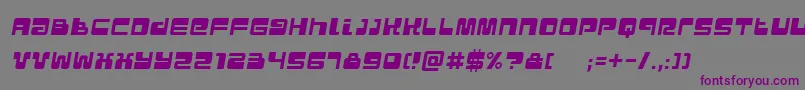 UrbanItalic Font – Purple Fonts on Gray Background