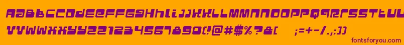 UrbanItalic Font – Purple Fonts on Orange Background