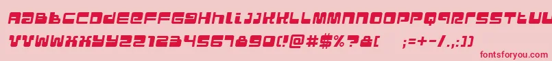 UrbanItalic Font – Red Fonts on Pink Background