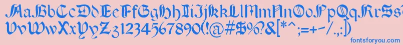 Boert Font – Blue Fonts on Pink Background