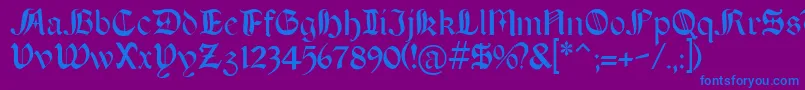 Boert Font – Blue Fonts on Purple Background